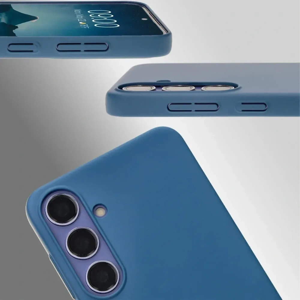 Etui Bizon Case Łupka do Samsung Galaxy S24+ Plus niebieskie