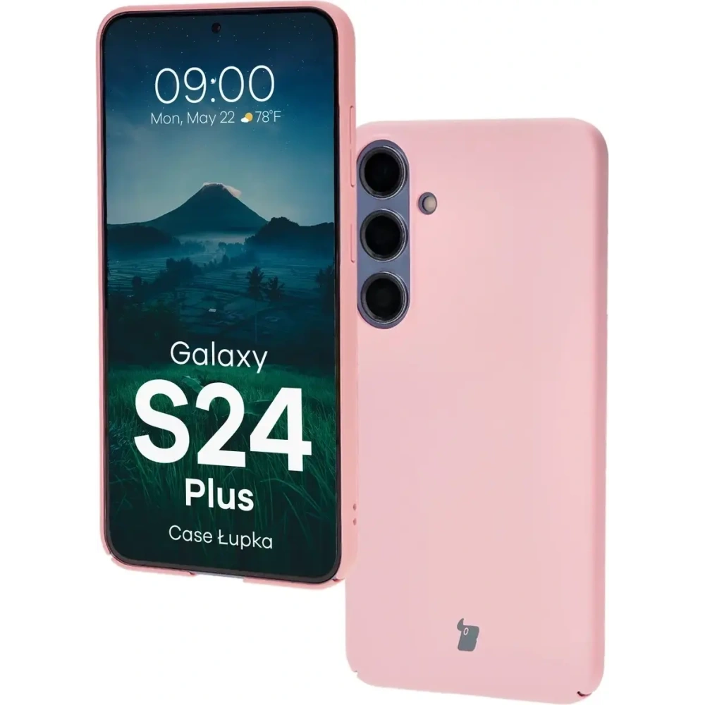 Etui Bizon Case Łupka do Samsung Galaxy S24+ Plus różowe