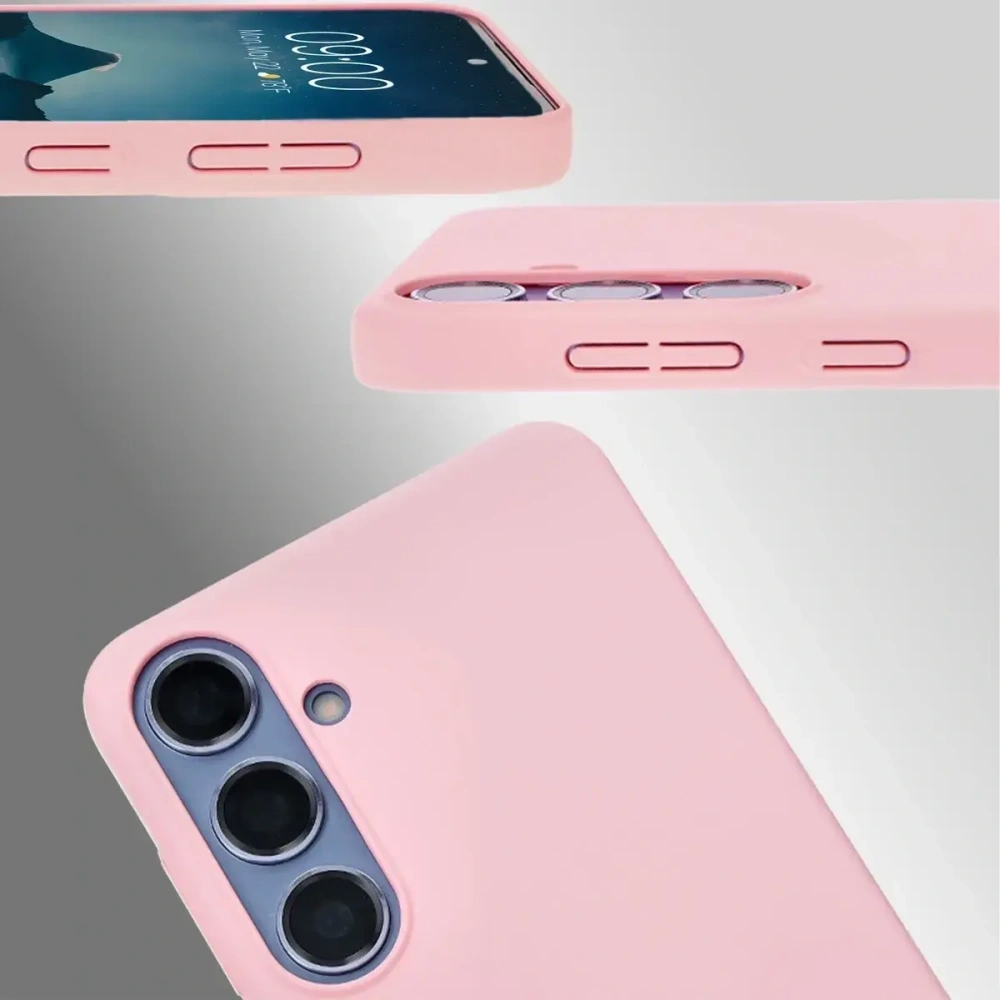 Etui Bizon Case Łupka do Samsung Galaxy S24+ Plus różowe