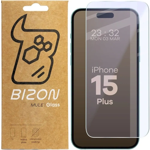 Kup Elastyczne szkło hybrydowe Bizon Glass Mule do Apple iPhone 15 Plus - BIZ8959 - {ean13} - Sklep Home Screen