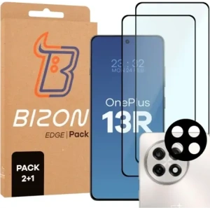 Kup Bizon Edge 2-Pack 2x gehärtetes Glas + 1x Objektivschutz für OnePlus 13R - BIZ8964 - {ean13} - Sklep Home Screen