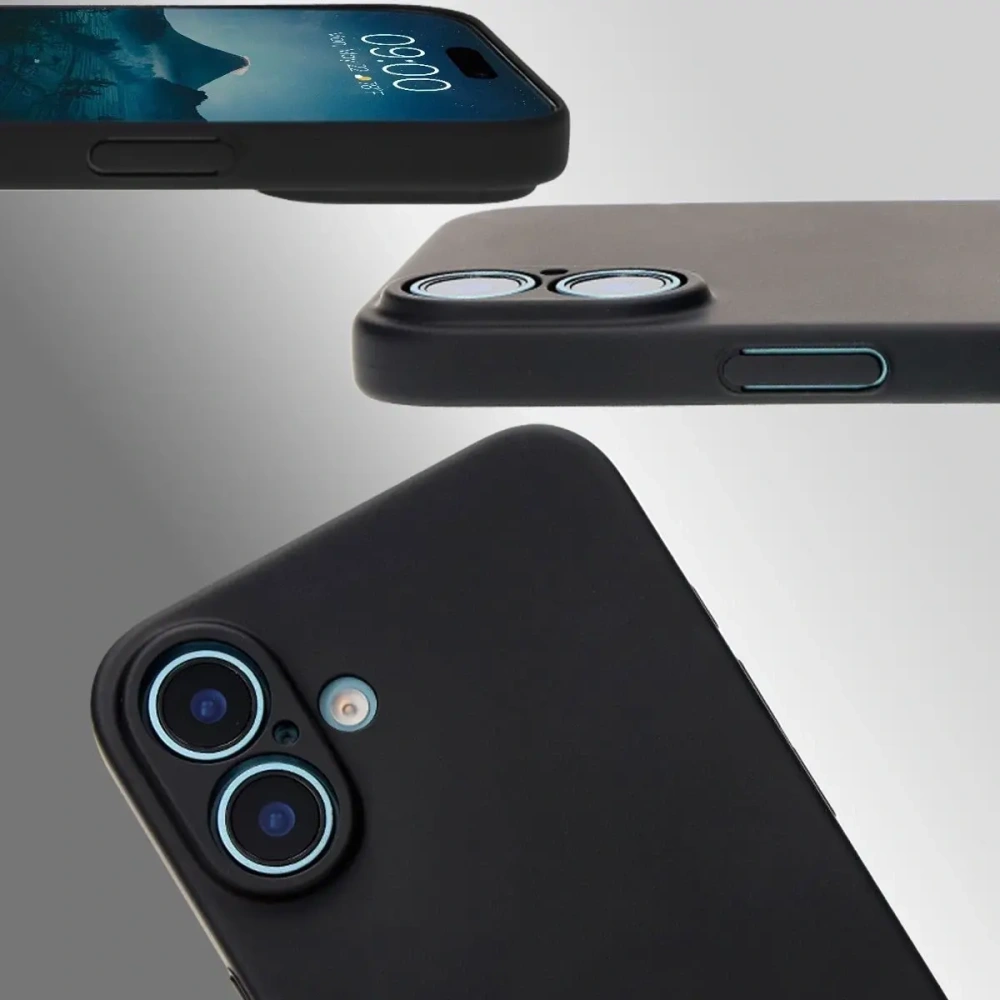 Etui Bizon Case Łupka do Apple iPhone 16 Plus czarne