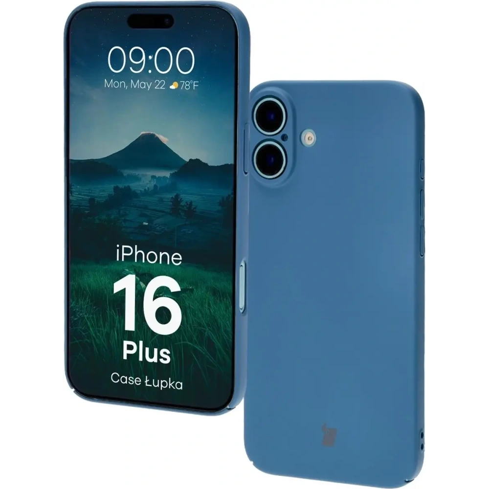 Etui Bizon Case Łupka do Apple iPhone 16 Plus niebieskie