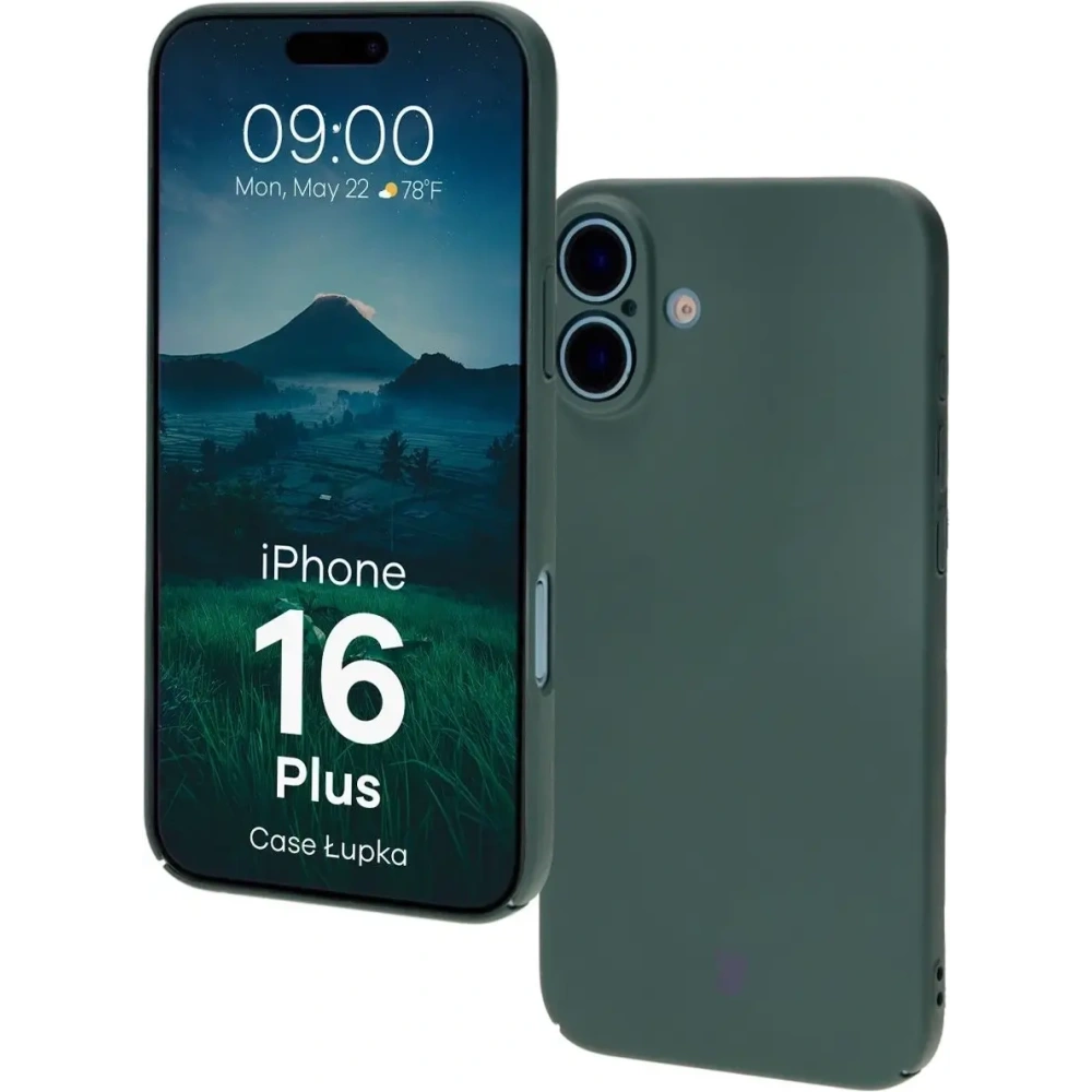 Etui Bizon Case Łupka do Apple iPhone 16 Plus zielone