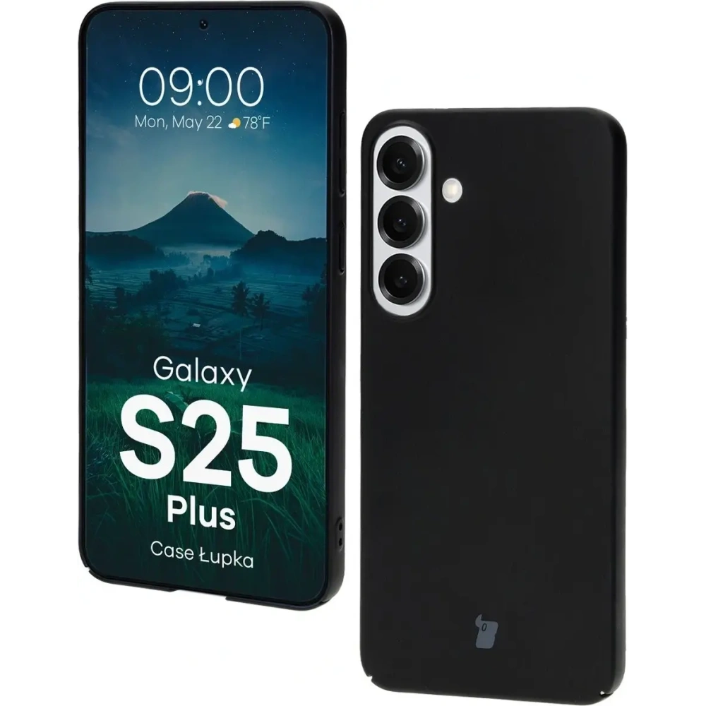 Etui Bizon Case Łupka do Samsung Galaxy S25+ Plus czarne