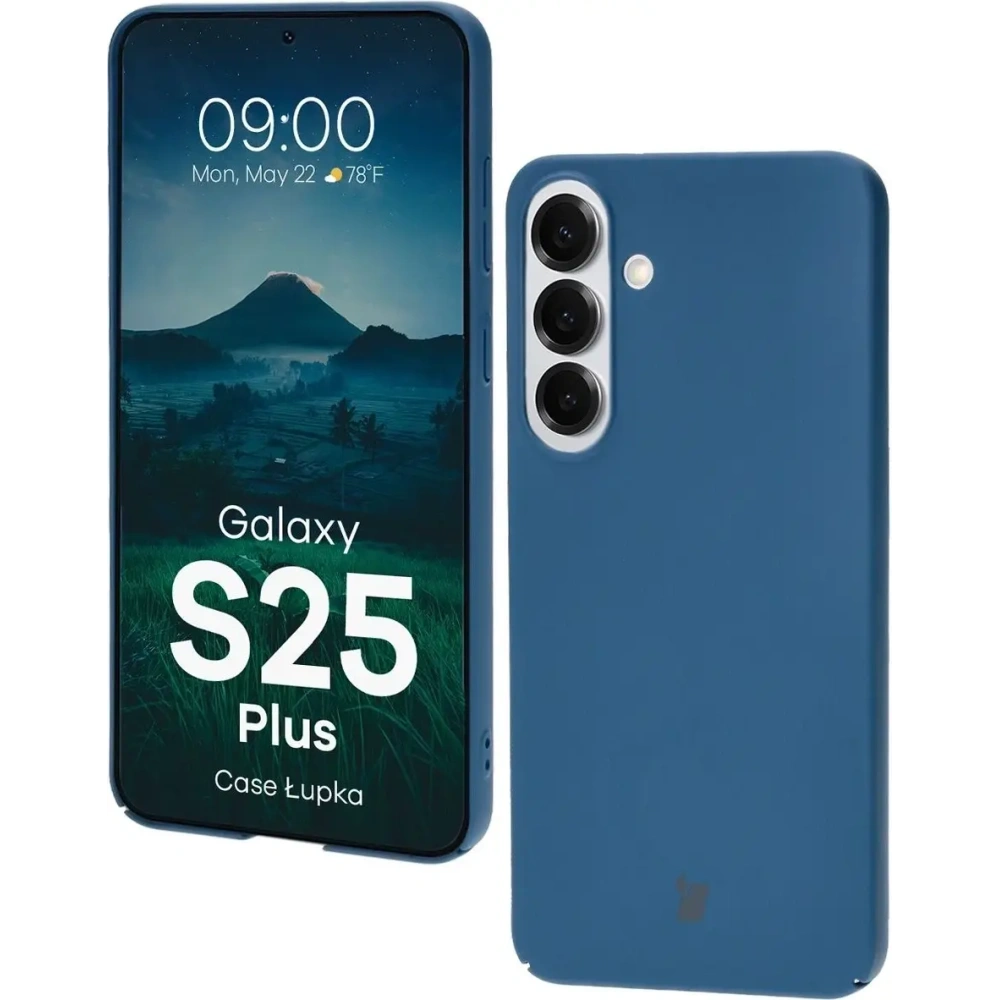 Etui Bizon Case Łupka do Samsung Galaxy S25+ Plus niebieskie