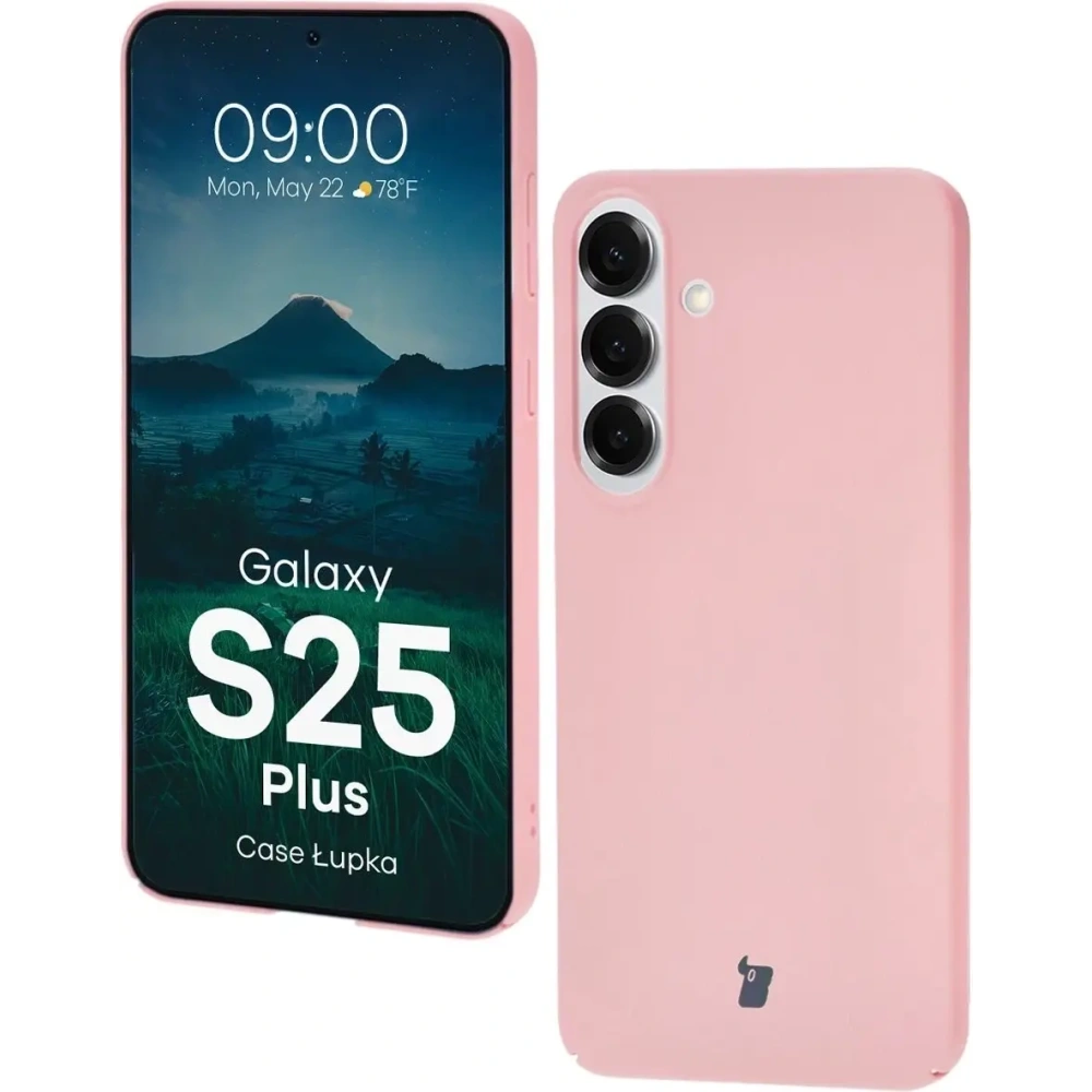 Etui Bizon Case Łupka do Samsung Galaxy S25+ Plus różowe