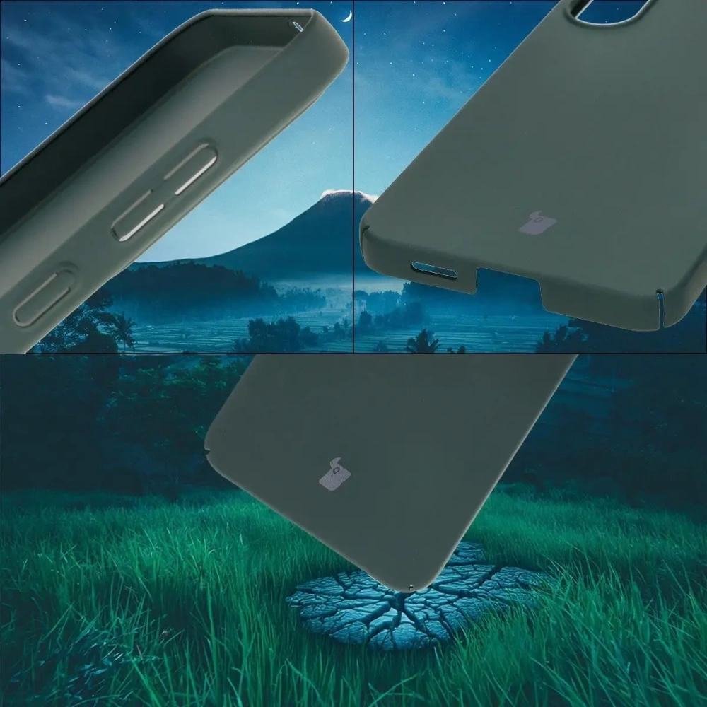 Etui Bizon Case Łupka do Samsung Galaxy S25+ Plus zielone