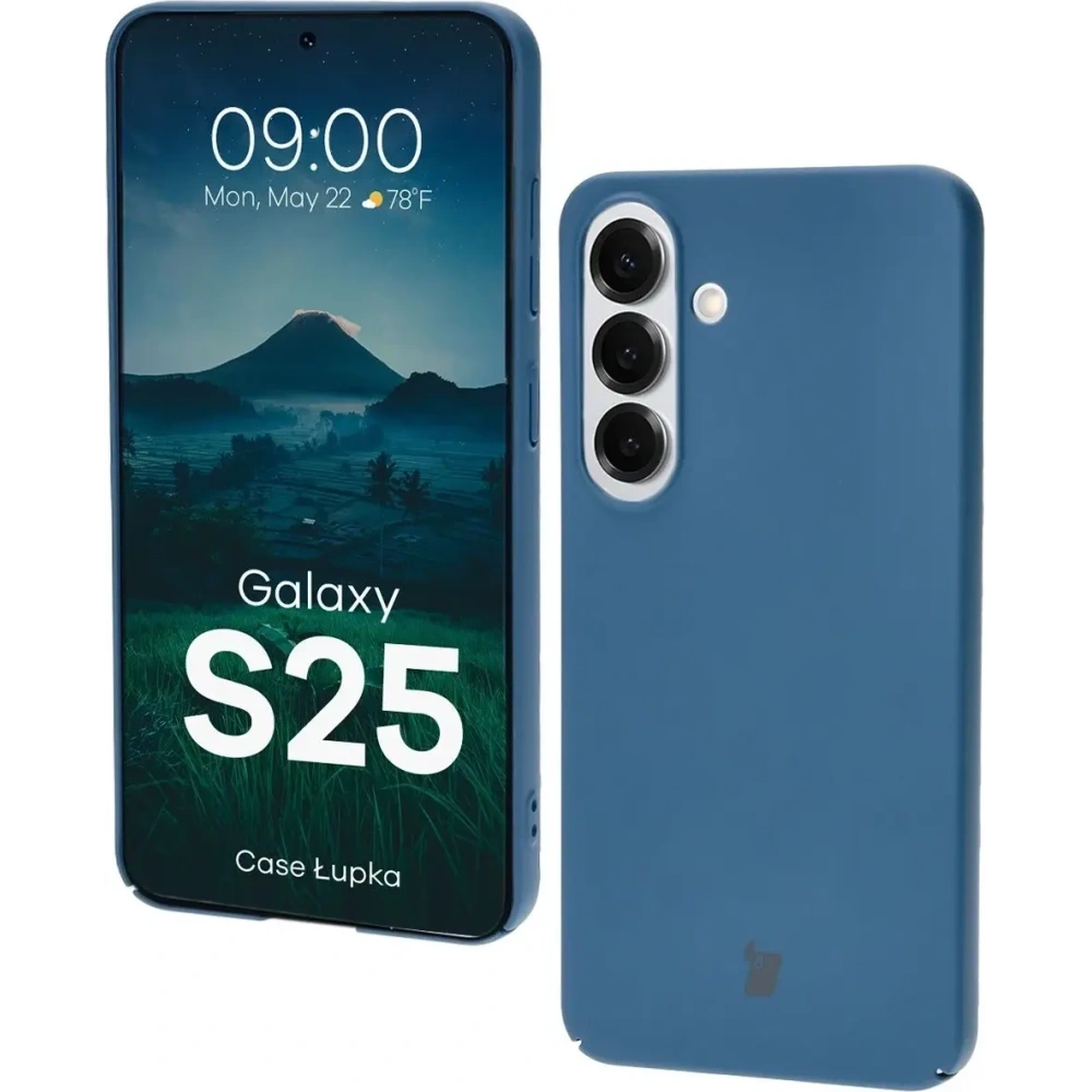Etui Bizon Case Łupka do Samsung Galaxy S25 niebieskie