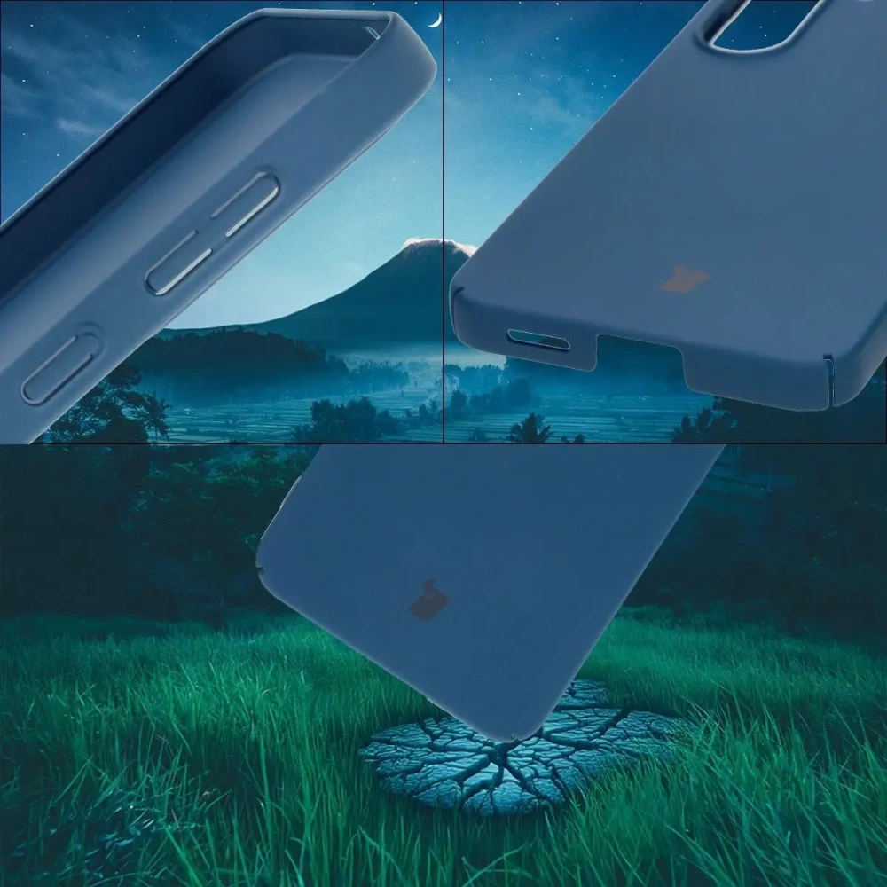 Etui Bizon Case Łupka do Samsung Galaxy S25 niebieskie