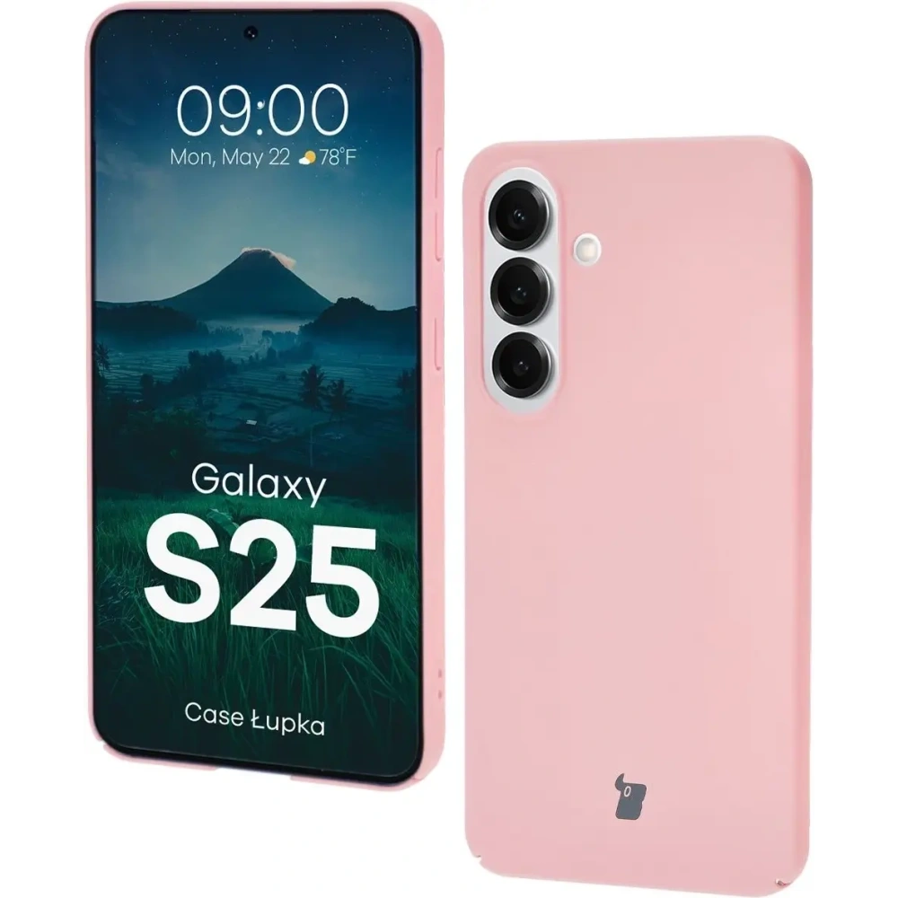 Etui Bizon Case Łupka do Samsung Galaxy S25 różowe