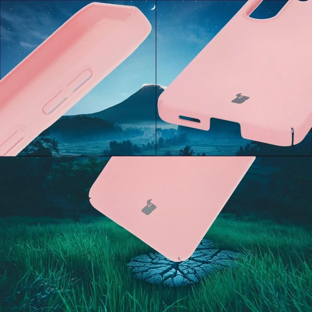 Etui Bizon Case Łupka do Samsung Galaxy S25 różowe