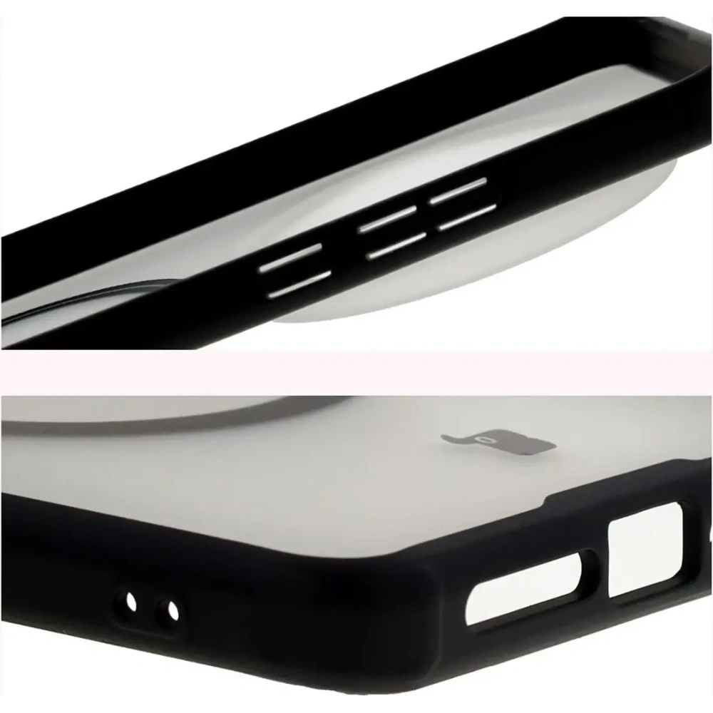 Etui z pierścieniem magnetycznym Bizon Case MatteO do Xiaomi 15 Ultra przydymione-czarne