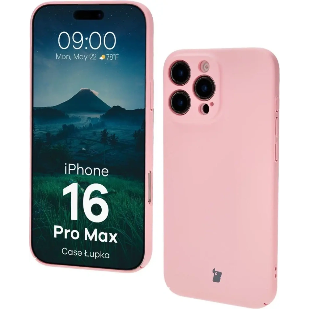 Etui Bizon Case Łupka do Apple iPhone 16 Pro Max różowe