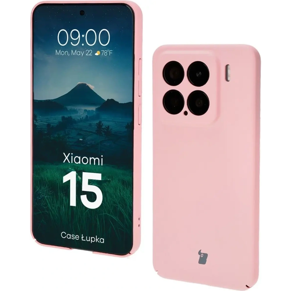 Etui Bizon Case Łupka do Xiaomi 15 różowe