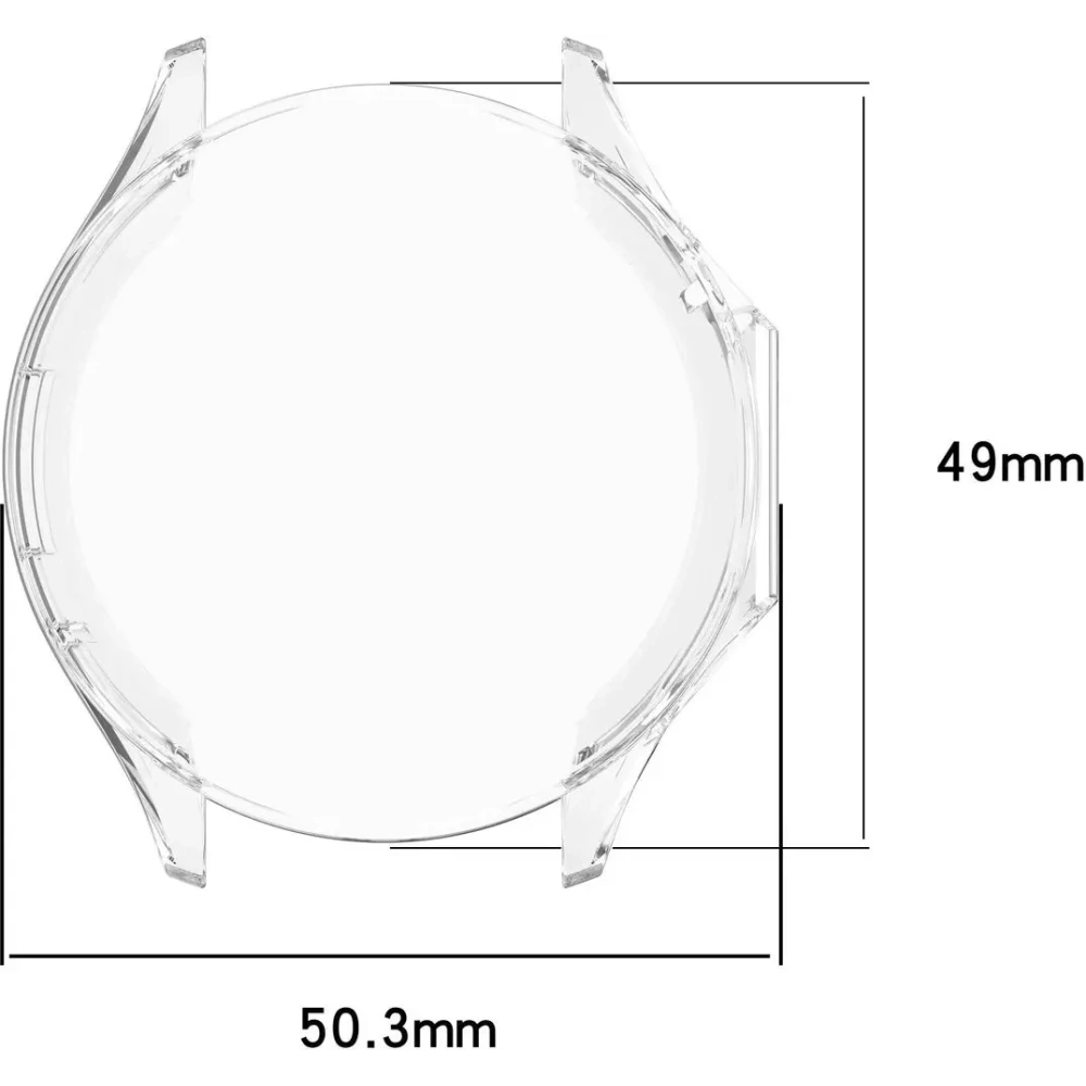 Etui z osłoną ekranu Bizon Case Watch Felipe do OnePlus Watch 3 / Oppo Watch X2 przeźroczyste