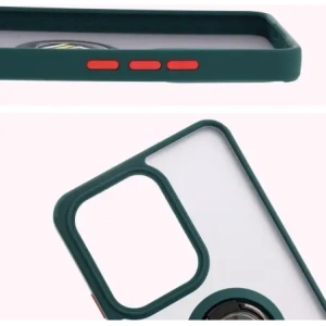 Kup Etui z uchwytem na palec Bizon Case Hybrid Ring do Oppo Reno13 F / FS przydymione z ciemnozieloną ramką - BIZ8991 - {ean13} - Sklep Home Screen