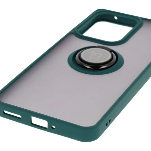 Buy Bizon Case Hybrid Ring Oppo Reno13 F / FS smoky with a dark green frame - BIZ8991 - {ean13} - Home Screen Store Europe