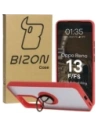 Bizon Case Hybrid Ring Oppo Reno13 F / FS smoky with a red frame