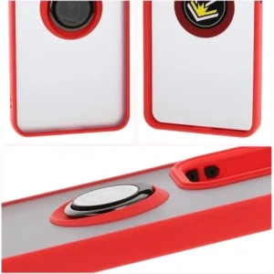 Kup Etui z uchwytem na palec Bizon Case Hybrid Ring do Oppo Reno13 F / FS przydymione z czerwoną ramką - BIZ8993 - {ean13} - Sklep Home Screen