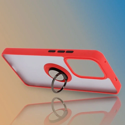 Kup Bizon Case Hybrid Gyűrű Oppo Reno13 F / FS füstös piros kerettel - BIZ8993 - {ean13} - Sklep Home Screen