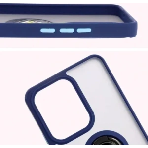 Kup Etui z uchwytem na palec Bizon Case Hybrid Ring do Oppo Reno13 F / FS przydymione z granatową ramką - BIZ8994 - {ean13} - Sklep Home Screen