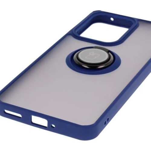 Buy Bizon Case Hybrid Ring Oppo Reno13 F / FS smoky with a navy blue frame - BIZ8994 - {ean13} - Home Screen Store Europe
