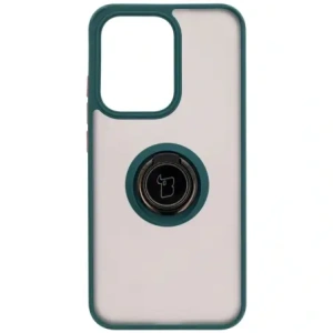 Kup Etui z uchwytem na palec Bizon Case Hybrid Ring do Oppo Reno13 przydymione z ciemnozieloną ramką - BIZ8995 - {ean13} - Sklep Home Screen