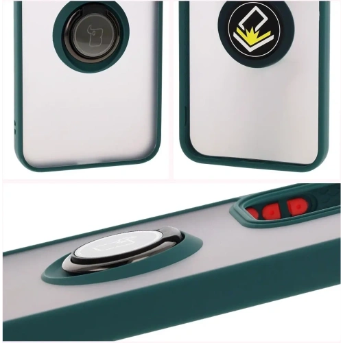 Buy Bizon Case Hybrid Ring Oppo Reno13 smoky with a dark green frame - BIZ8995 - {ean13} - Home Screen Store Europe