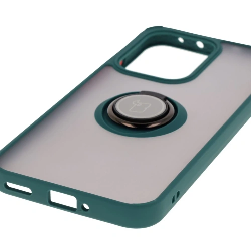 Buy Bizon Case Hybrid Ring Oppo Reno13 smoky with a dark green frame - BIZ8995 - {ean13} - Home Screen Store Europe