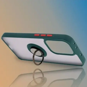 Kup Etui z uchwytem na palec Bizon Case Hybrid Ring do Oppo Reno13 przydymione z ciemnozieloną ramką - BIZ8995 - {ean13} - Sklep Home Screen