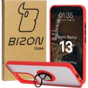 Kup Etui z uchwytem na palec Bizon Case Hybrid Ring do Oppo Reno13 przydymione z czerwoną ramką - BIZ8997 - {ean13} - Sklep Home Screen