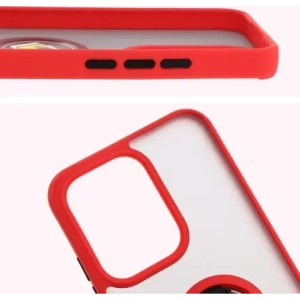 Kup Etui z uchwytem na palec Bizon Case Hybrid Ring do Oppo Reno13 przydymione z czerwoną ramką - BIZ8997 - {ean13} - Sklep Home Screen