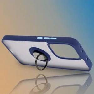 Kup Etui z uchwytem na palec Bizon Case Hybrid Ring do Oppo Reno13 przydymione z granatową ramką - BIZ8998 - {ean13} - Sklep Home Screen
