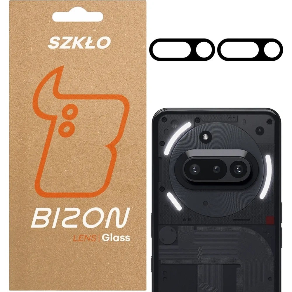 Szkło na aparat Bizon Glass Silk Lens do Nothing Phone (3a) [2 PACK]