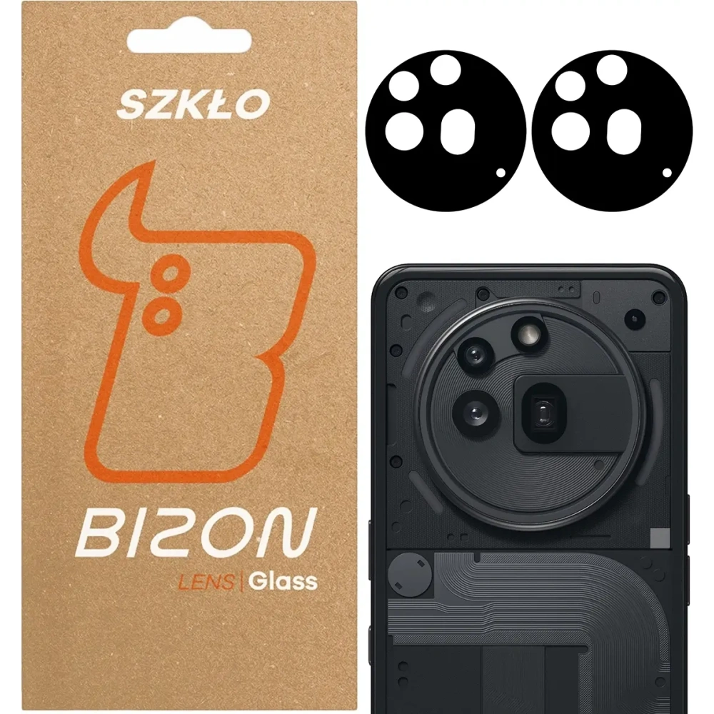 Szkło na aparat Bizon Glass Silk Lens do Nothing Phone (3a) Pro [2 PACK]