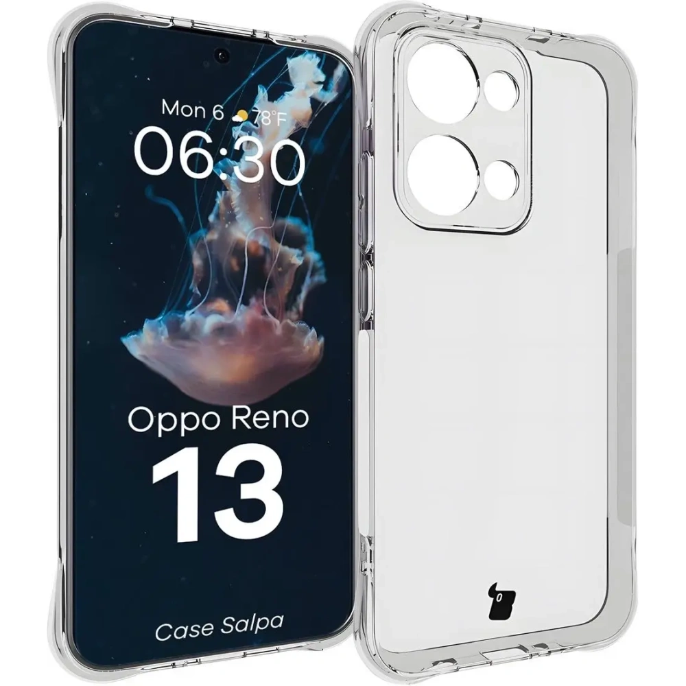 Elastyczne etui Bizon Case Salpa do Oppo Reno13 przezroczyste