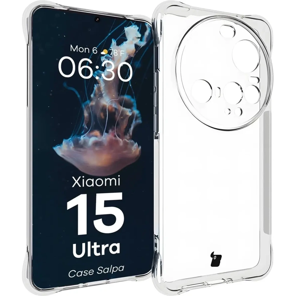 Elastyczne etui Bizon Case Salpa do Xiaomi 15 Ultra przezroczyste
