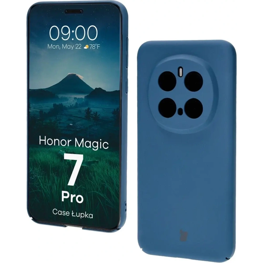 Etui Bizon Case Łupka do Honor Magic7 Pro niebieskie