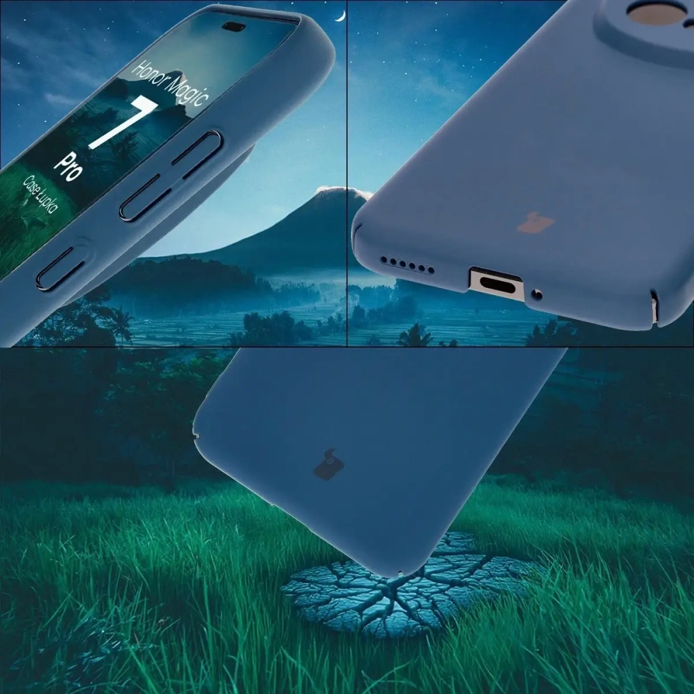 Etui Bizon Case Łupka do Honor Magic7 Pro niebieskie
