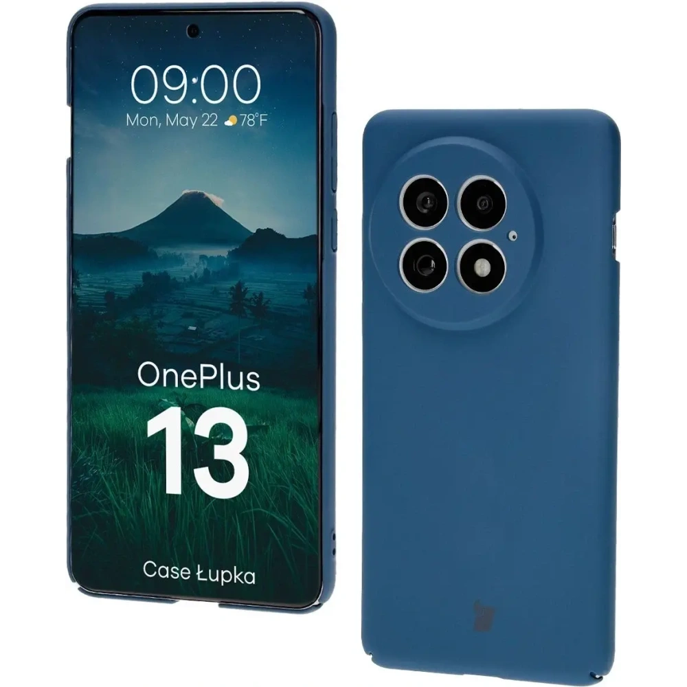 Etui Bizon Case Łupka do OnePlus 13 niebieskie