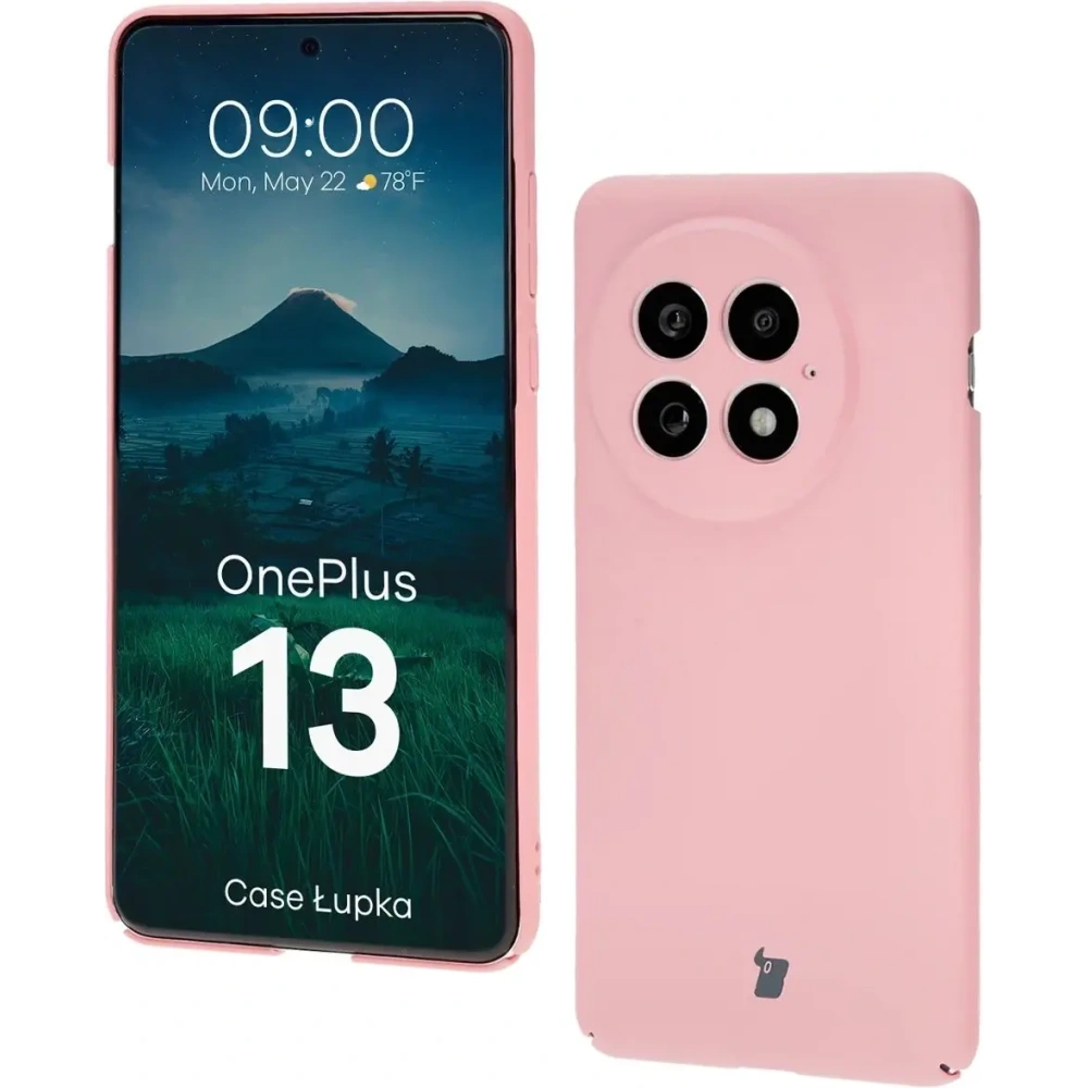 Etui Bizon Case Łupka do OnePlus 13 różowe