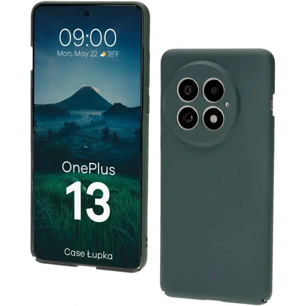 Etui Bizon Case Łupka do OnePlus 13 zielone