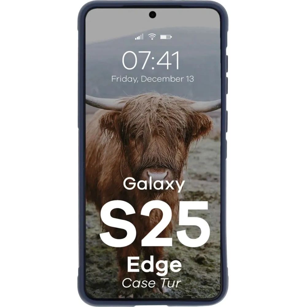Pancerne etui Bizon Case Tur do Samsung Galaxy S25 Edge granatowe