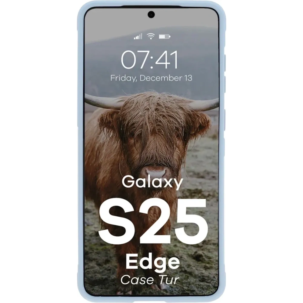 Pancerne etui Bizon Case Tur do Samsung Galaxy S25 Edge jasnoniebieskie