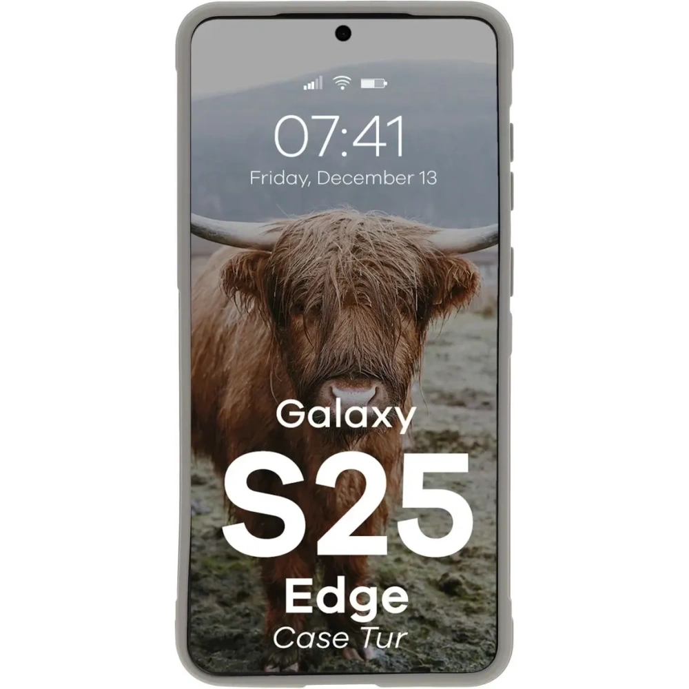 Pancerne etui Bizon Case Tur do Samsung Galaxy S25 Edge jasnoszare