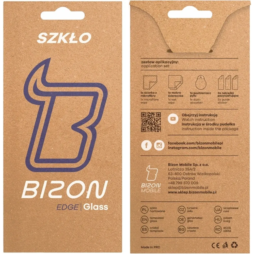 Szkło hartowane Bizon Glass Edge 2 do Xiaomi Poco F7 Pro / F7 Ultra czarna ramka