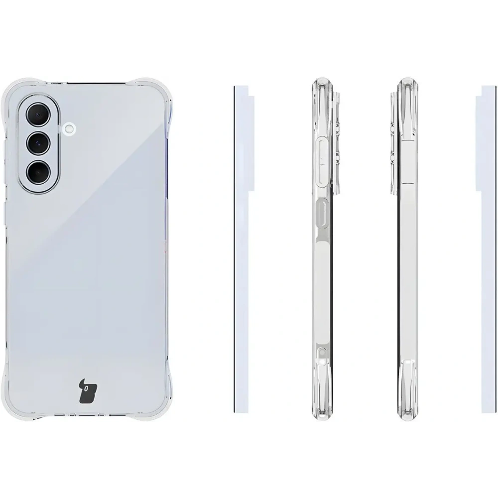 Etui + 2x szkło na ekran Bizon Case Clear Pack do Samsung Galaxy A56 5G przezroczyste