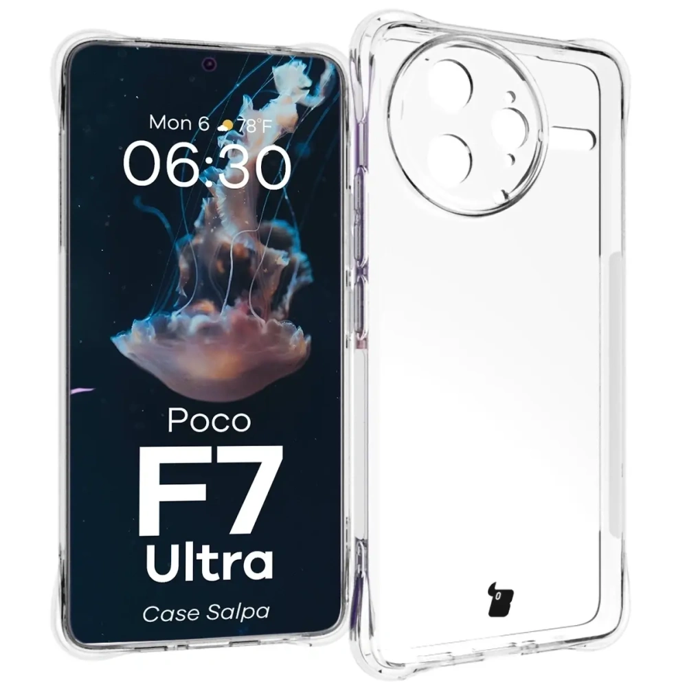 Elastyczne etui Bizon Case Salpa do Xiaomi Poco F7 Ultra przezroczyste