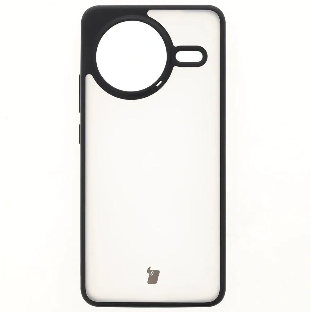 Etui Bizon Case Angelo do Xiaomi Poco F7 Pro przydymione z czarną ramką